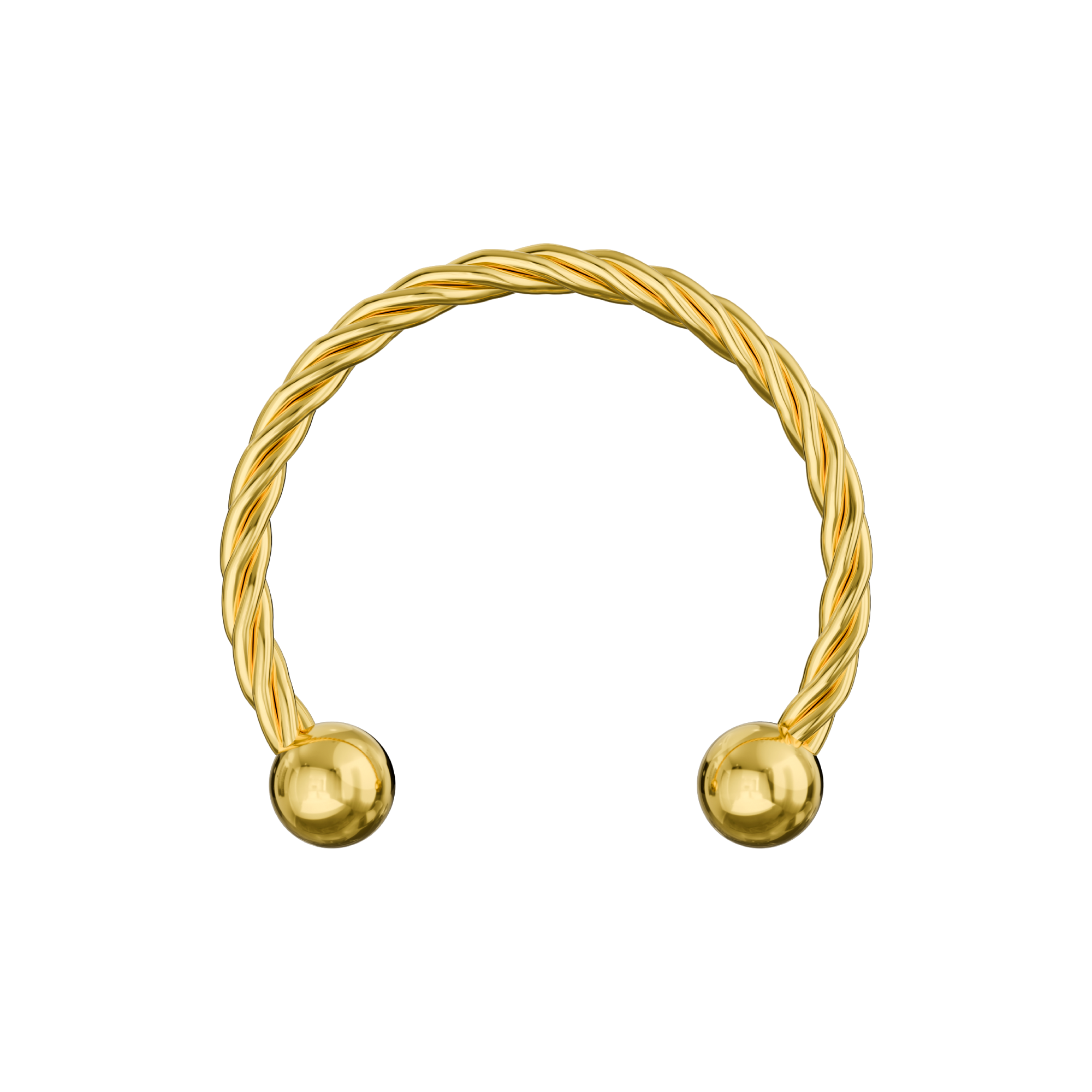 316L Surgical Steel Flexible Surgical Steel Twisted Circular Barbell