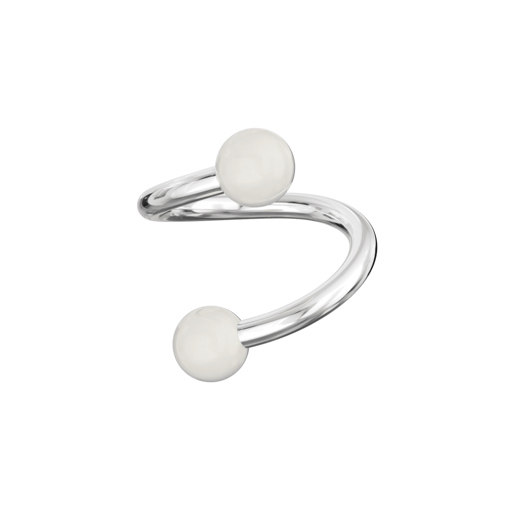 316L Surgical Steel Twisted Barbell With Pastel UV Balls (Pack of 10)