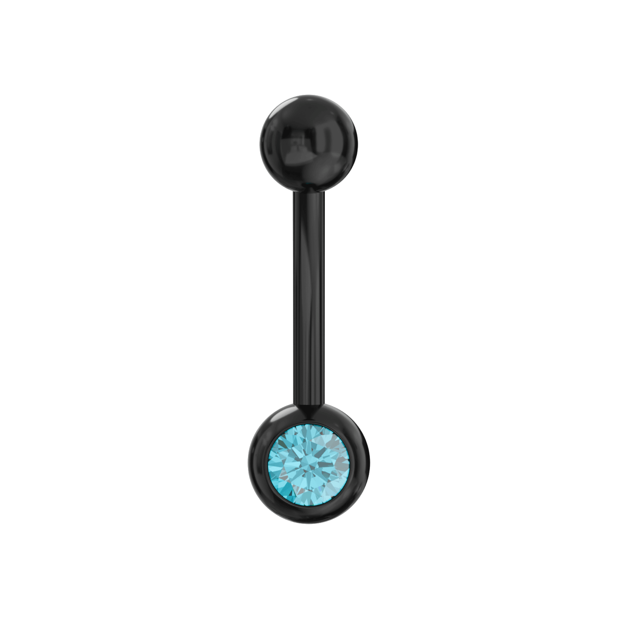 316L Surgical Steel Anodised Single Stone Belly Ring