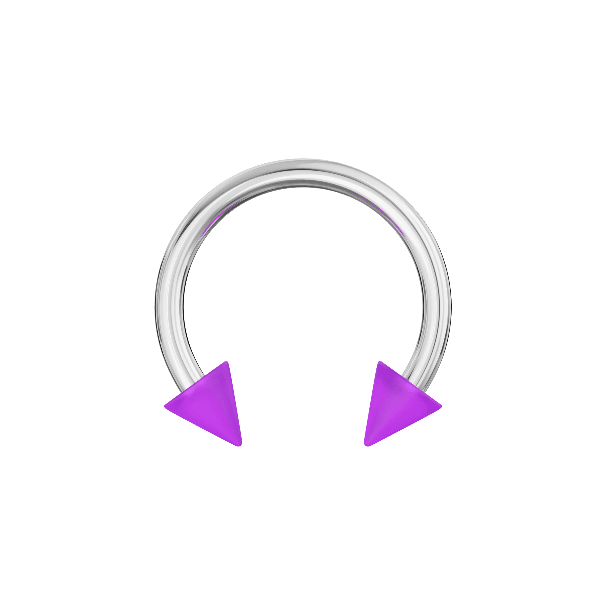 316L Surgical Steel Circular Barbell With 5 Colour UV Cones (Pack of 10)