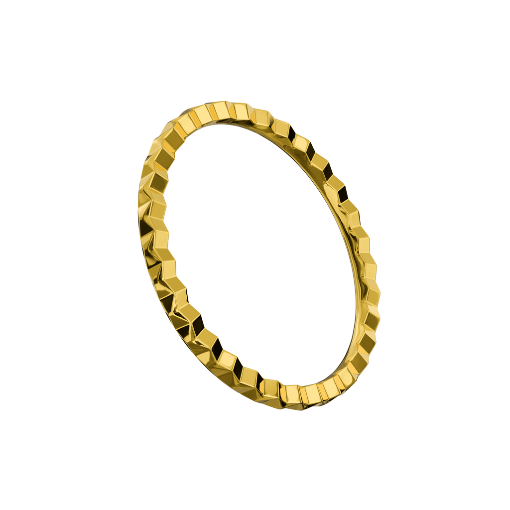 925 Sterling Silver Pyramid Cuts Nose Hoop Ring