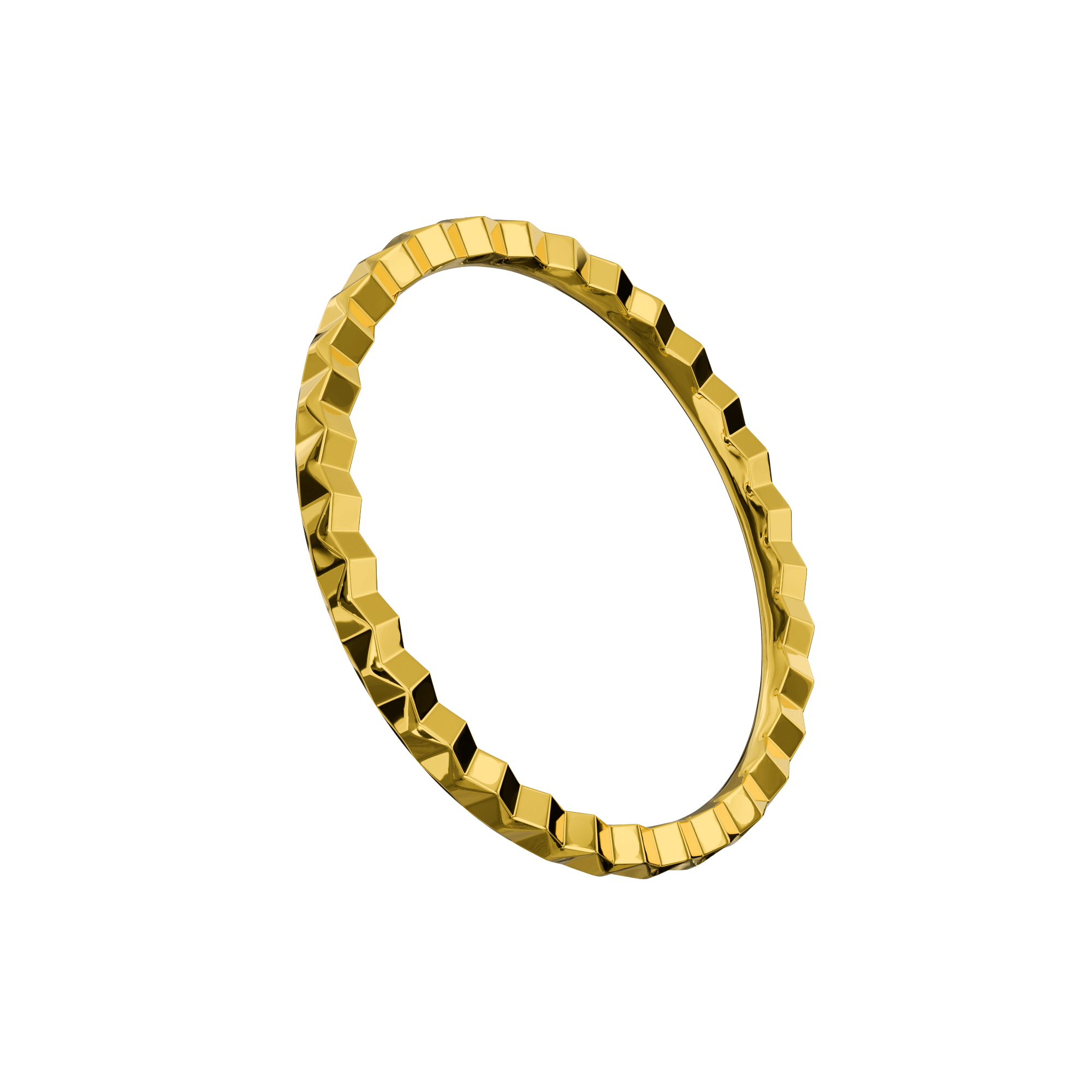 925 Sterling Silver Pyramid Cuts Nose Hoop Ring