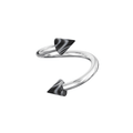 316L Surgical Steel Twisted Barbell With Marble UV Cones (Pack of 10)