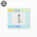 EO Gas Sterilised G23 Titanium Single CZ Jewelled Belly Ring