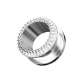 316L Surgical Steel Spiked Edge External Threaded Tunnel