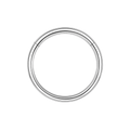 316L Surgical Steel 18G Hinged Segment Clicker Ring