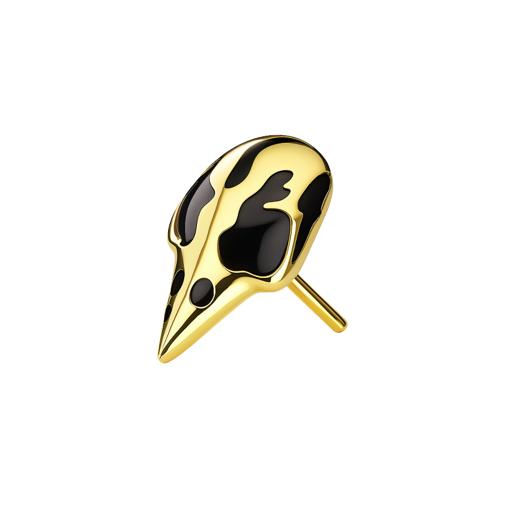 G23 Titanium Raven Skull Threadless Top