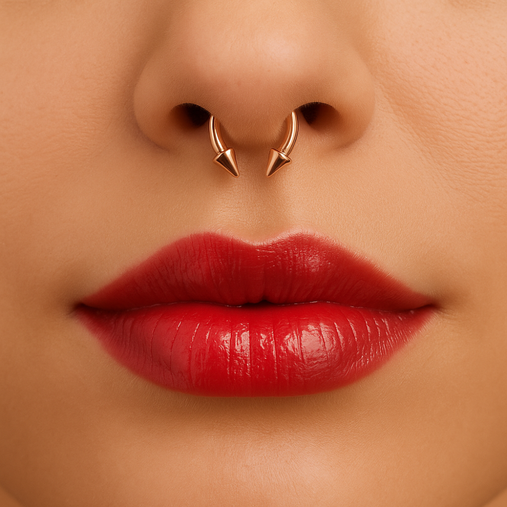 316L Surgical Steel with Rose Gold Horseshoe Cone End