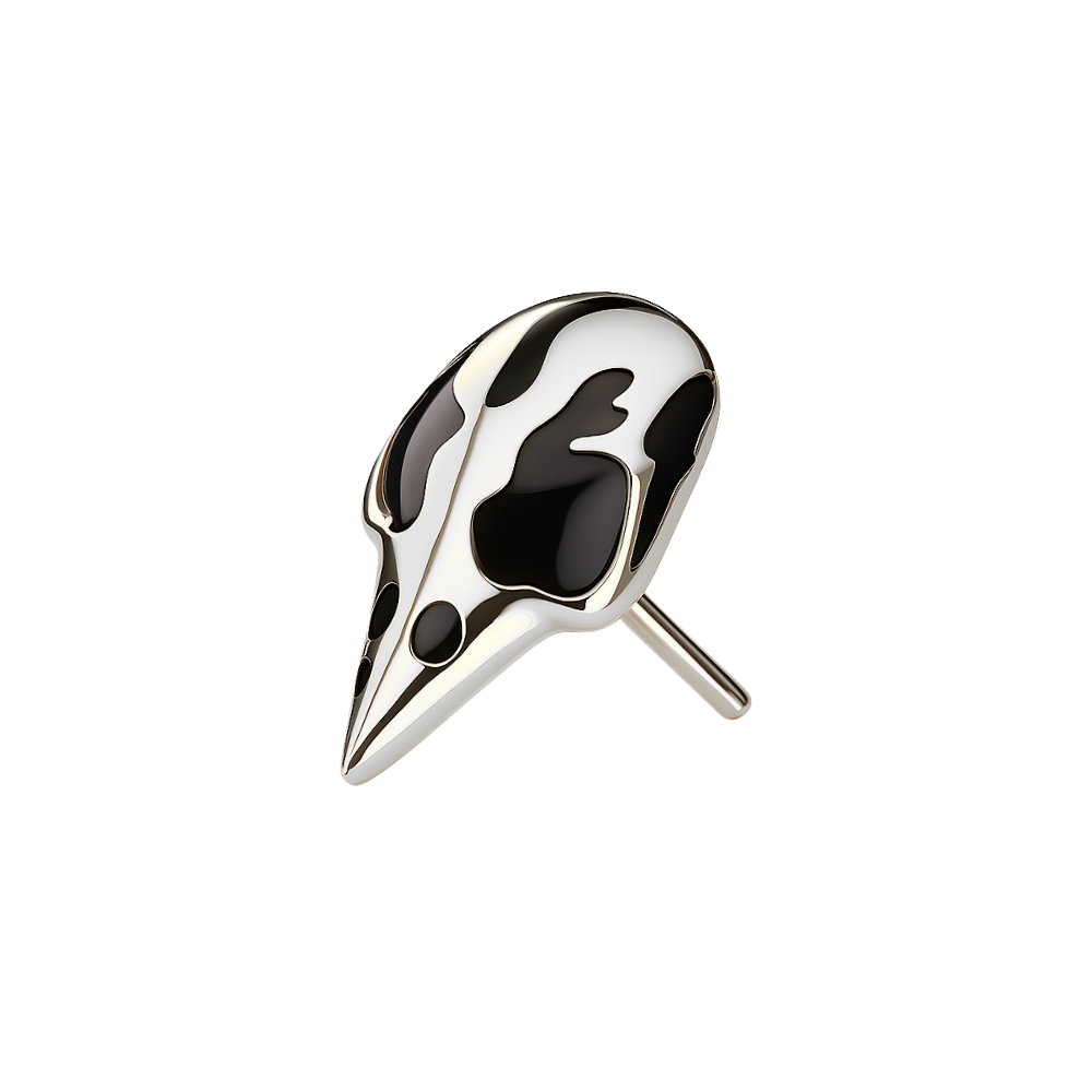 G23 Titanium Raven Skull Threadless Top