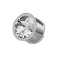 316L Surgical Steel Jewelled Fan Internally Threaded Tunnel