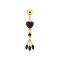 925 Sterling Silver Heart Belly Ring