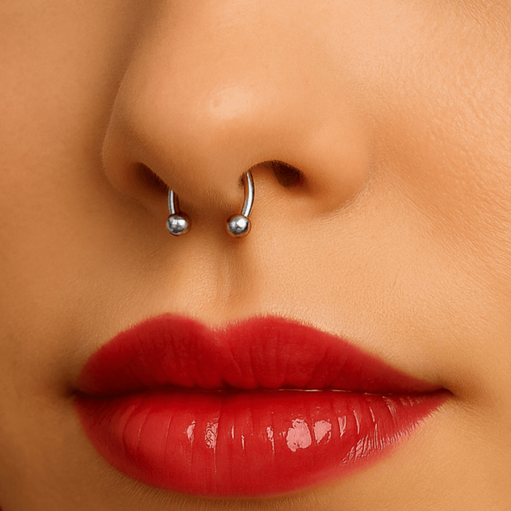 316L Surgical Steel Internally Threaded Horseshoe CBB With Ball