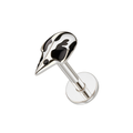 G23 Titanium Raven Skull Thread-less Push-Fit With Flatback Stud