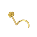9K and 14K Gold Flower Nose Screw Stud