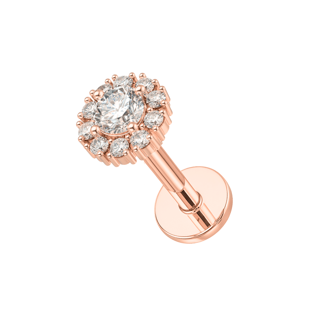 316L Surgical Steel Studded Flower Flatback Cartilage Ear Stud