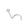 14K Gold Cubic Zirconia Set Nose Screw Stud