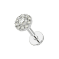 316L Surgical Steel Studded Flower Flatback Cartilage Ear Stud