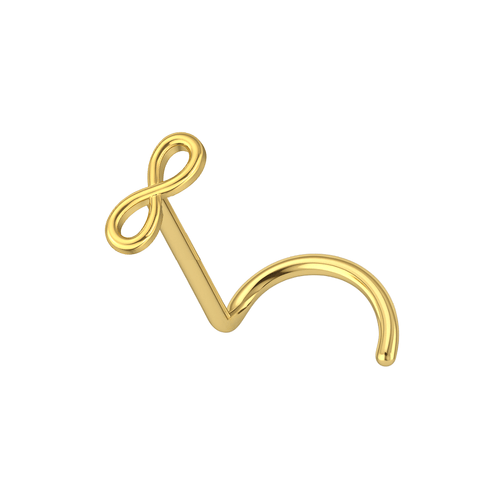 14K Gold Infinity Nose Screw Nose Stud