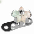 G23 Titanium Opal Stone Studded Flower Dermal Anchor Top