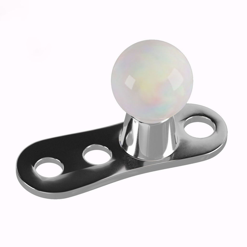 G23 Titanium Opal Ball Dermal Anchor Sets