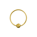 316L Surgical Steel With Gold PVD Flexible BCR Piercing