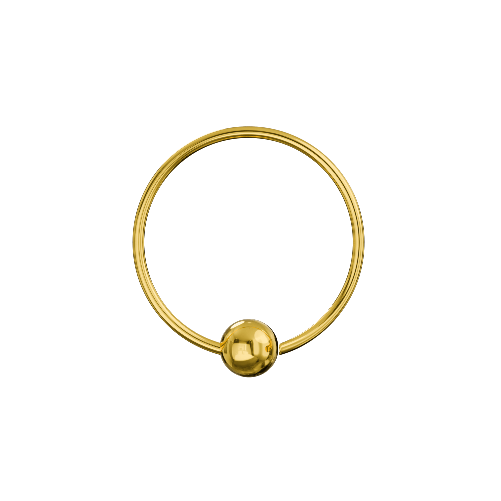 316L Surgical Steel With Gold PVD Flexible BCR Piercing