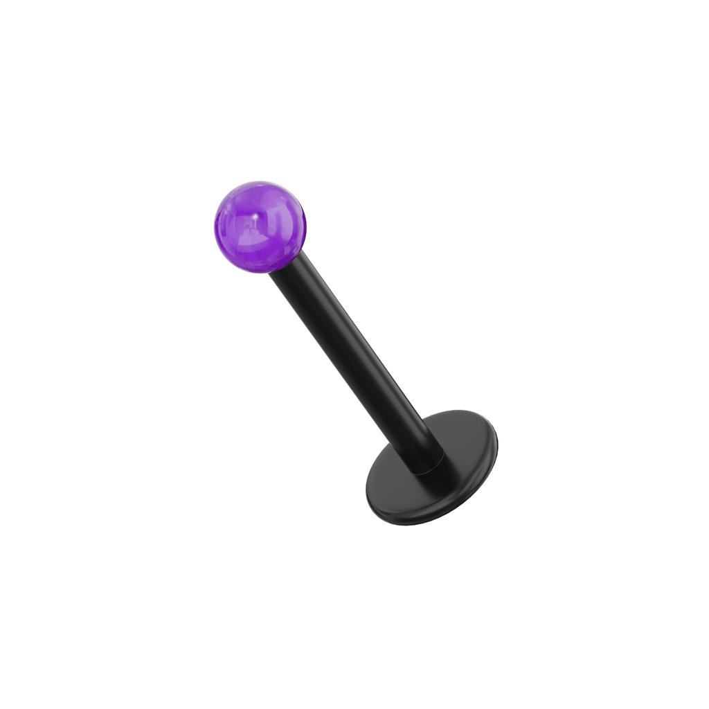 UV Black Labret with Basic UV Balls (Pack of 10)