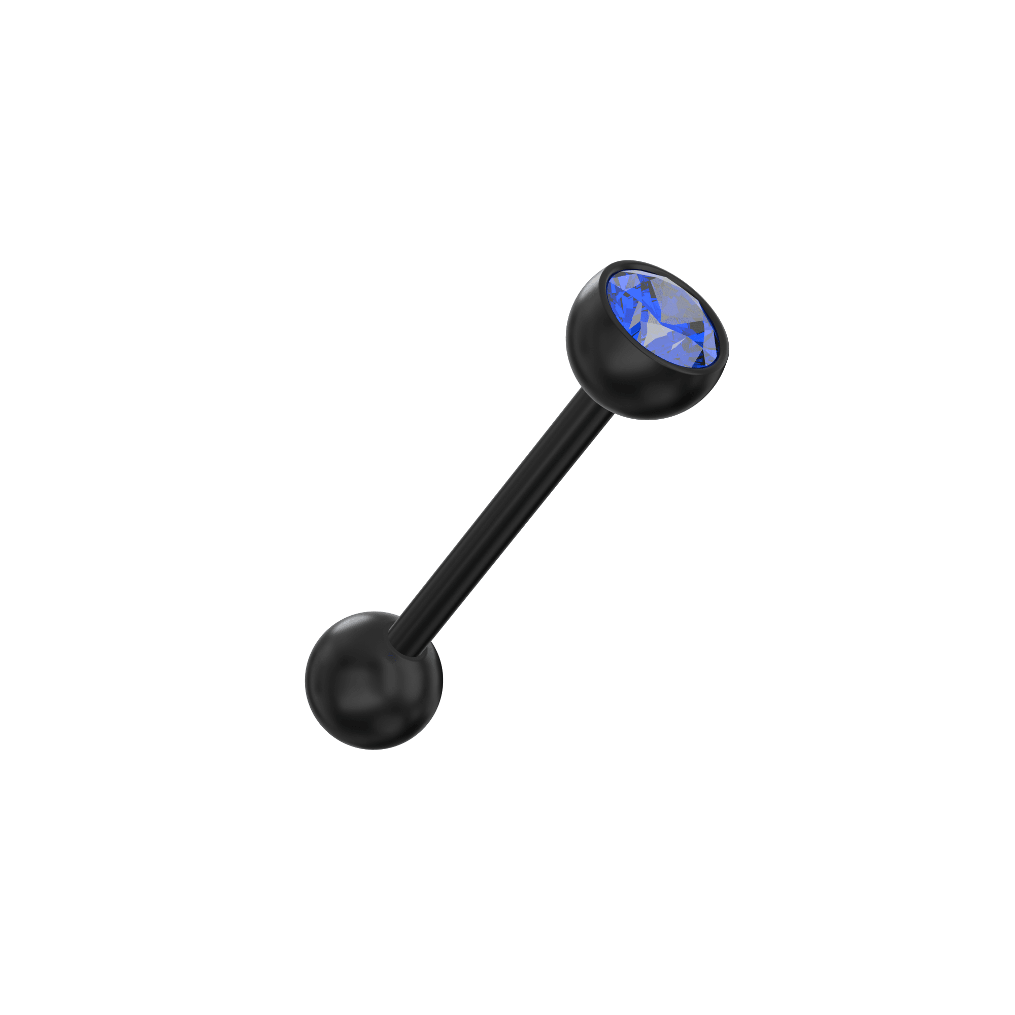 Black-line BioFlex Jewelled Straight Barbell