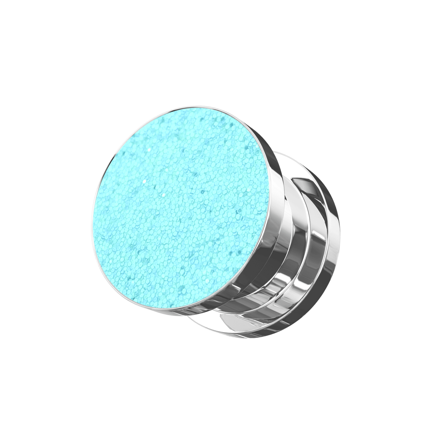 316L Surgical Steel Glittering Coloured Screw Fit Flesh Tunnel