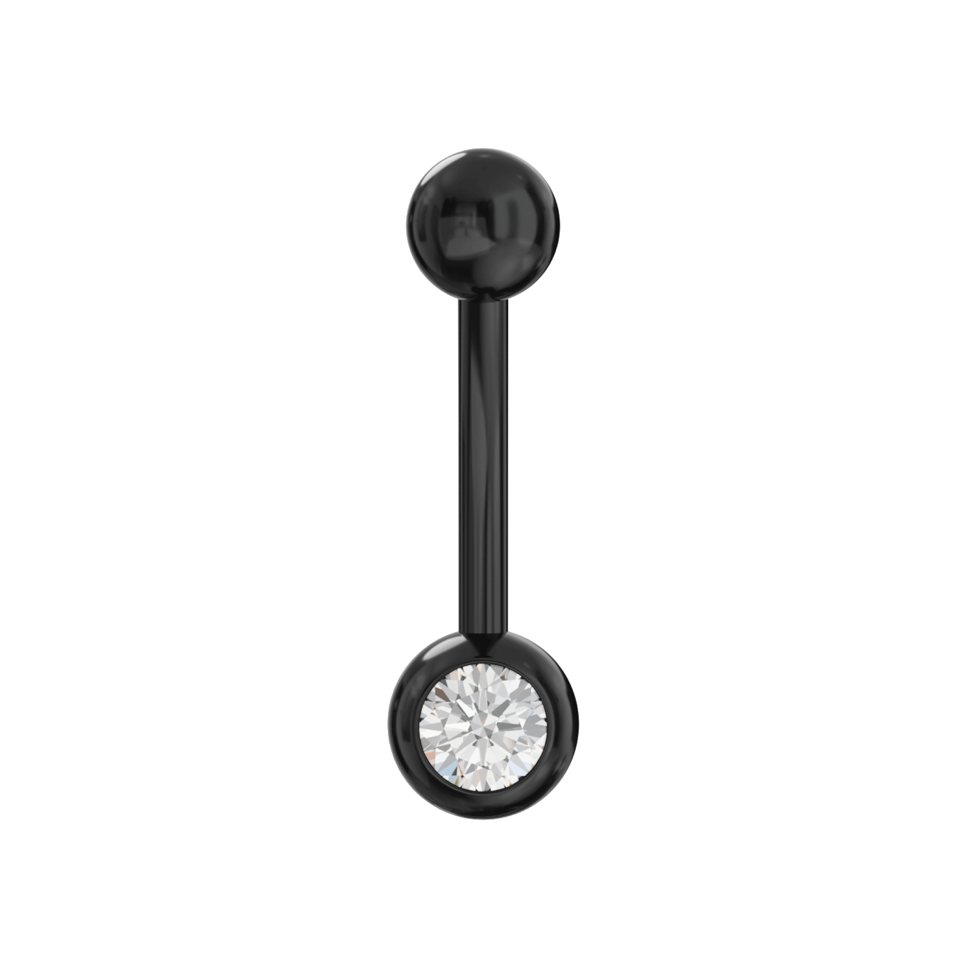 316L Surgical Steel Anodised Single Stone Belly Ring