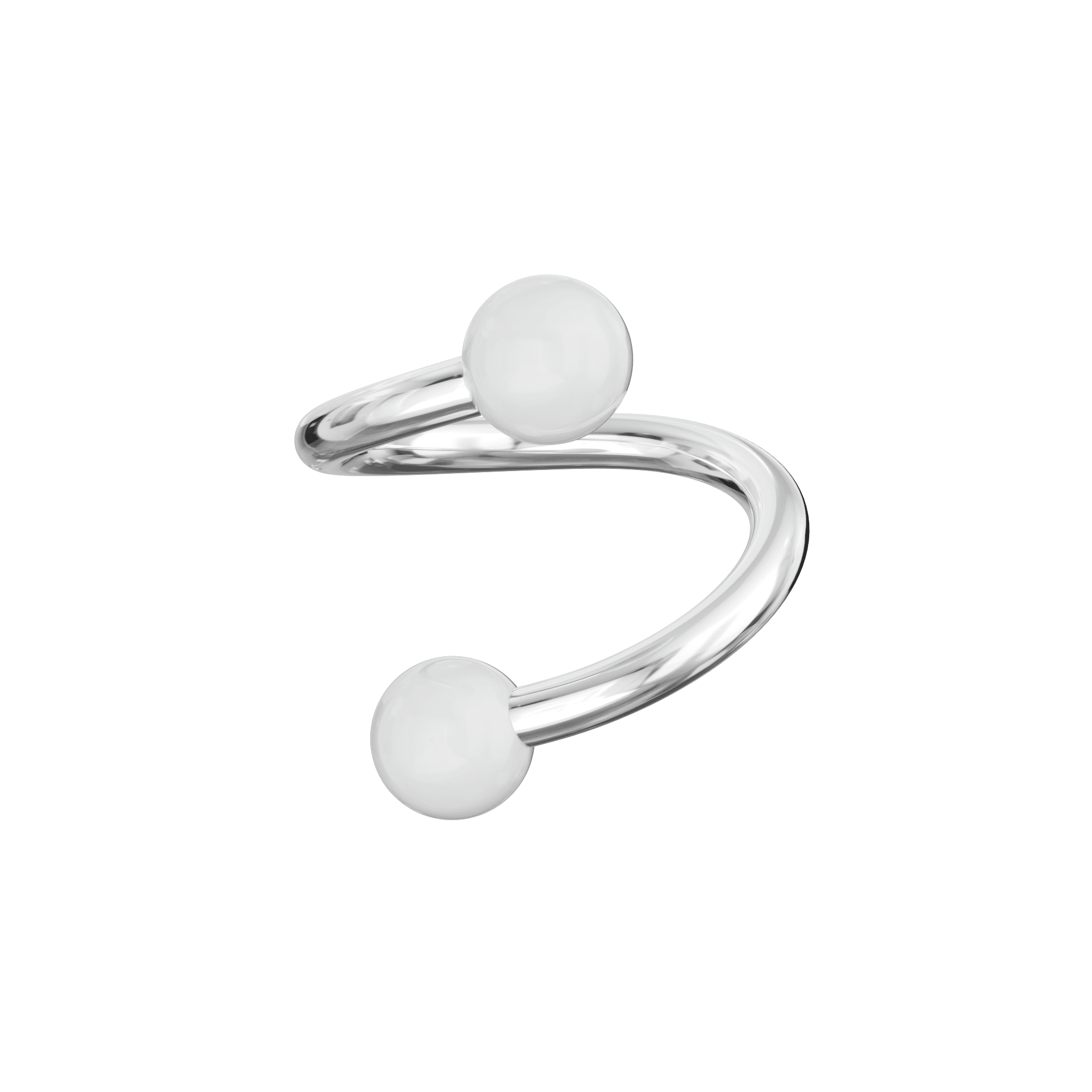 316L Surgical Steel Twisted Barbell With Pastel UV Balls (Pack of 10)