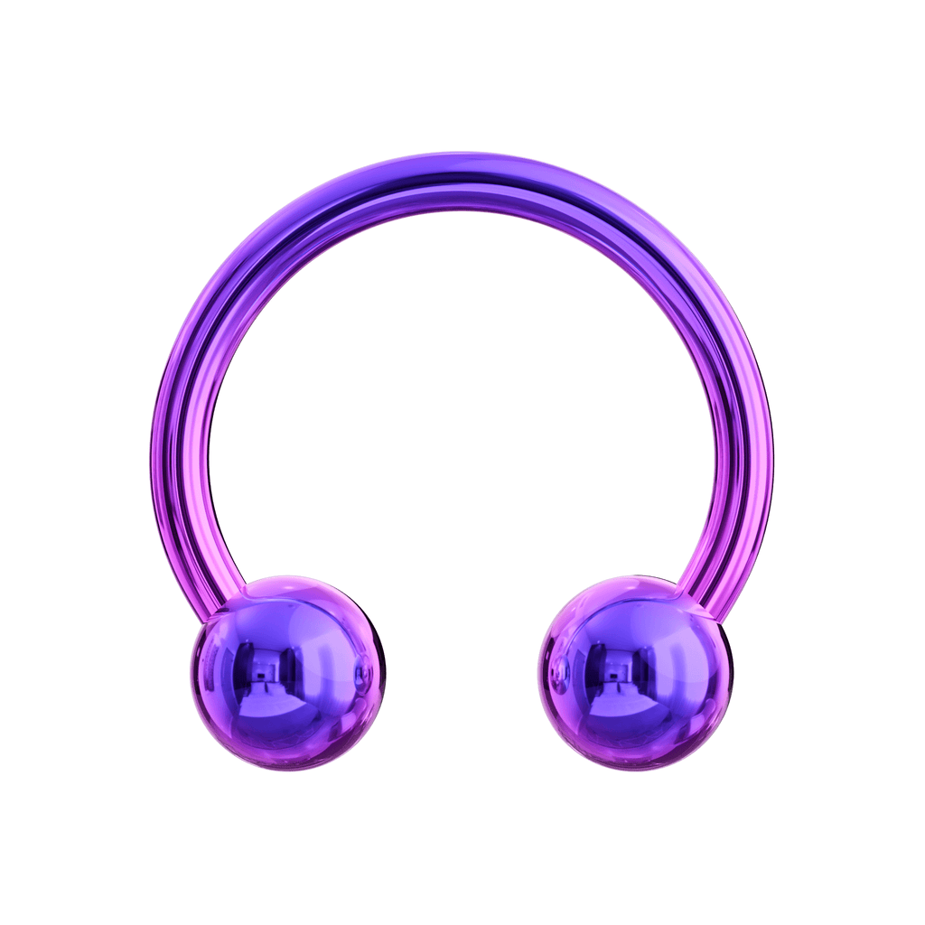 316L Surgical Steel Purple Horseshoe CBB with Ball