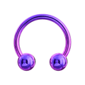316L Surgical Steel Purple Horseshoe CBB with Ball