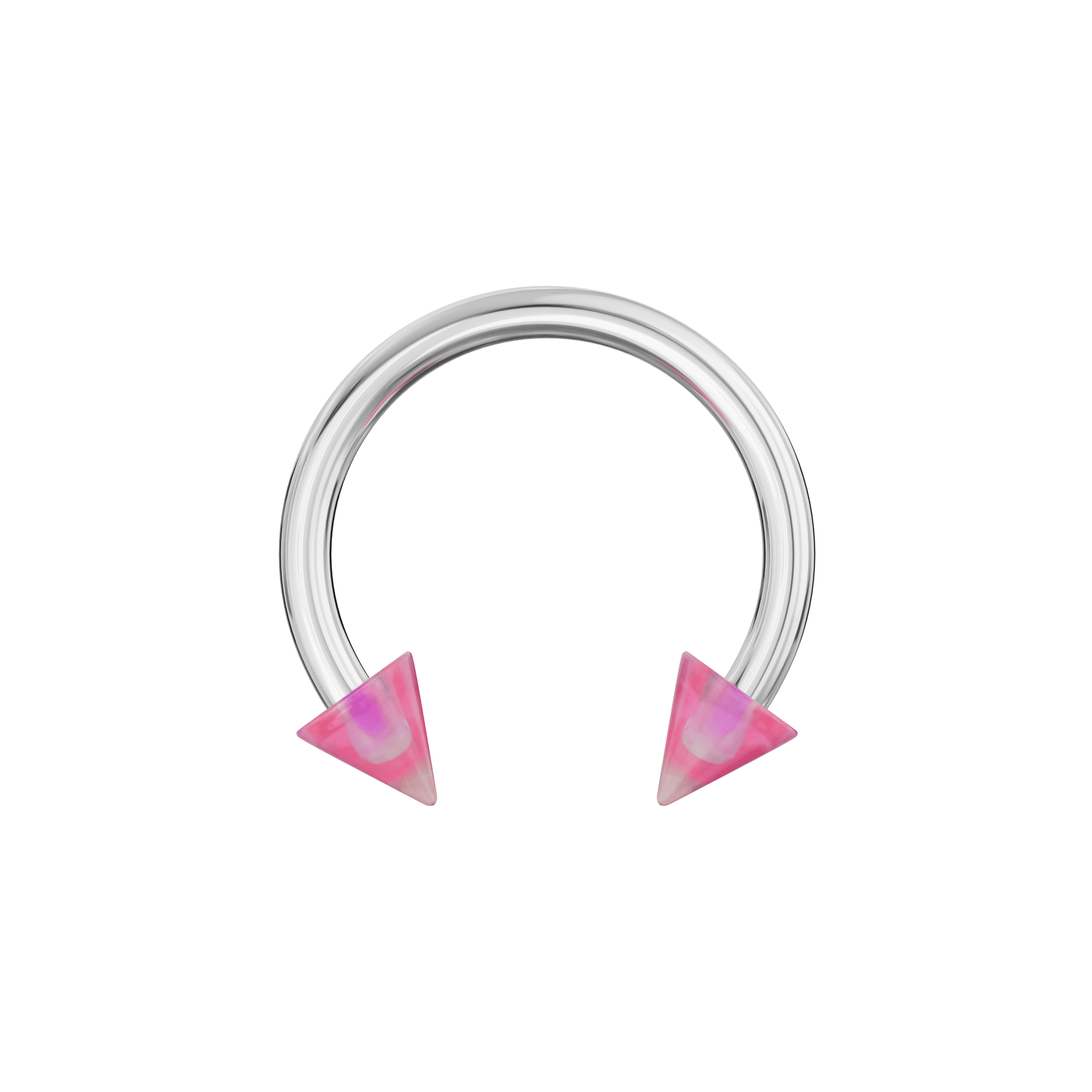 316L Surgical Steel Circular Barbell With Marble UV Cones (Pack of 10)