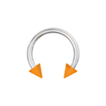 316L Surgical Steel Circular Barbell With 5 Colour UV Cones (Pack of 10)