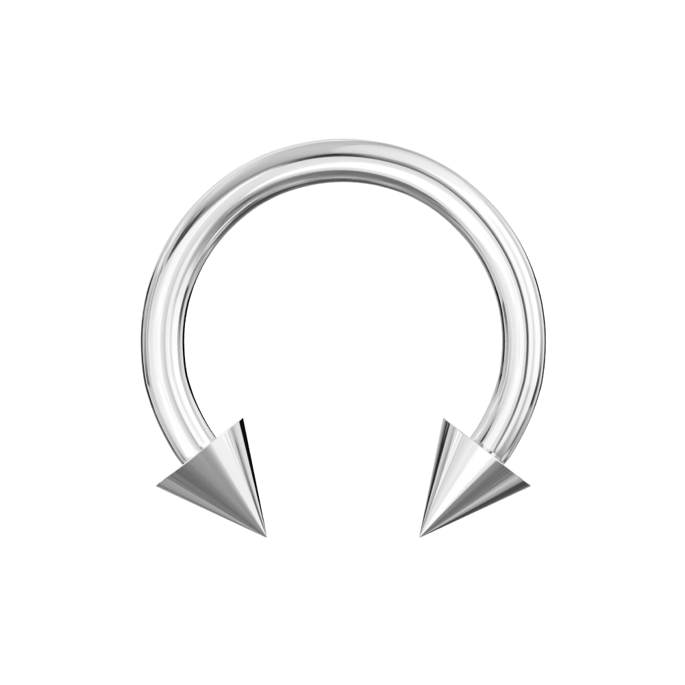 316L Surgical Steel Internally Threaded Horseshoe CBB With Cone