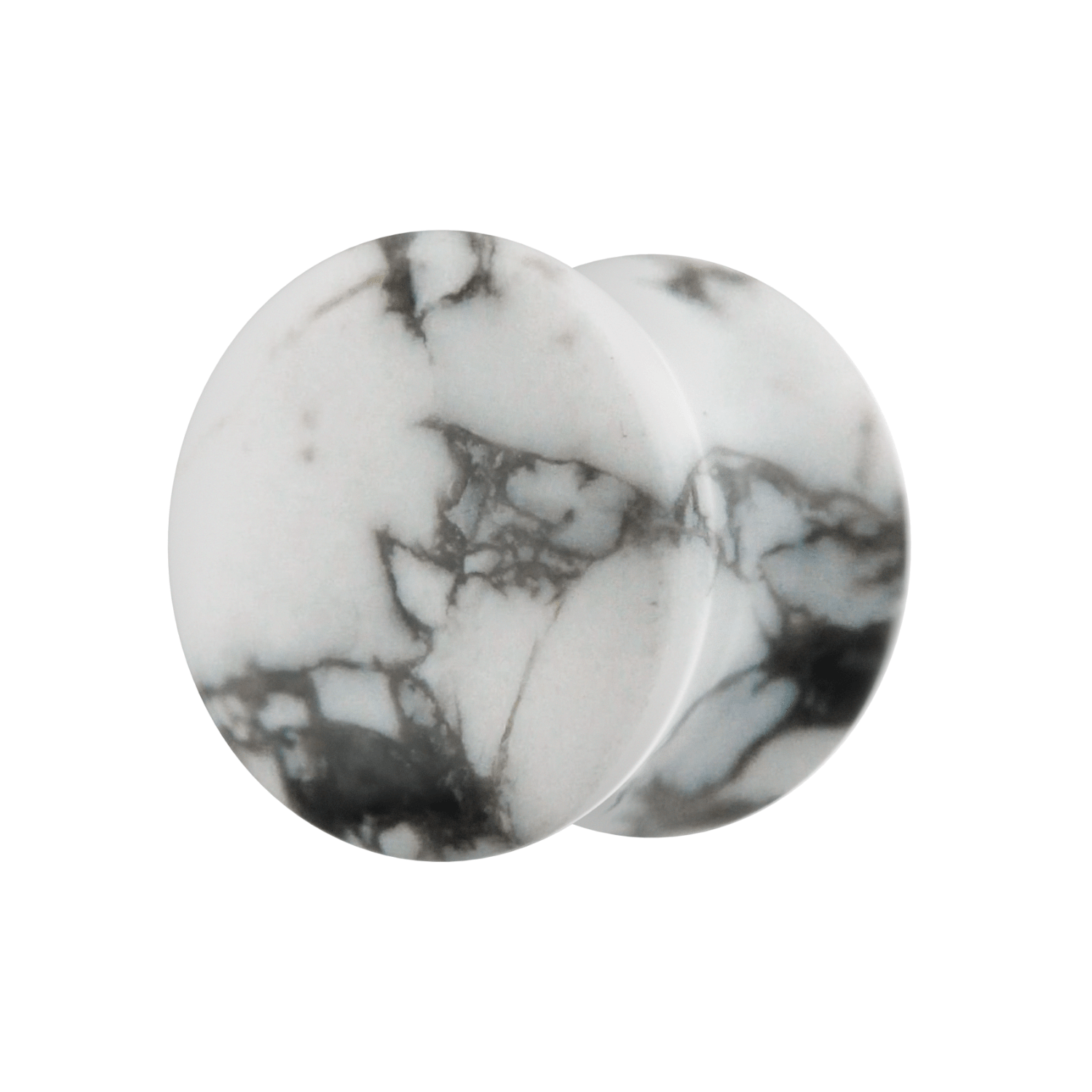 Synthetic Howlite Stone Saddle Ear Plug