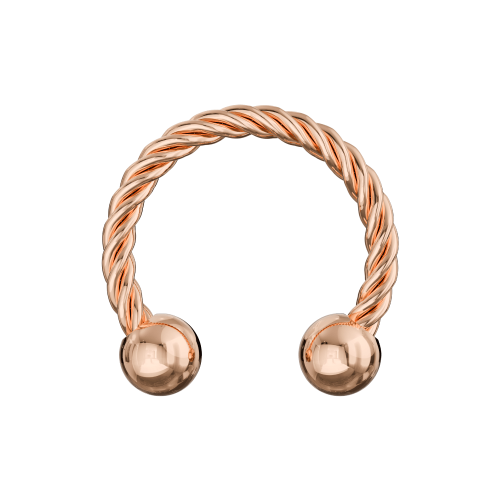 316L Surgical Steel Twisted Circular Barbell