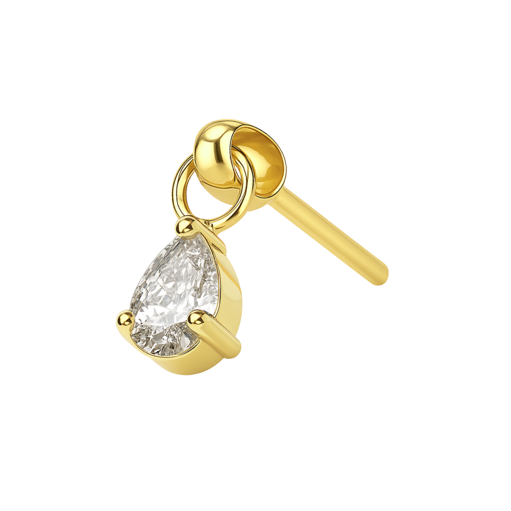 G23 Titanium Tri-Cut Crystal Drop Threadless Top