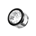 316L Surgical Steel CZ Jewelled Screw Fit Flesh Tunnel