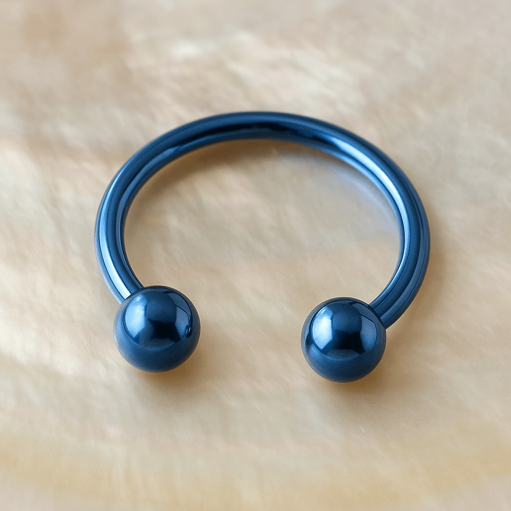 316L Surgical Steel Blue Horseshoe CBB with Ball