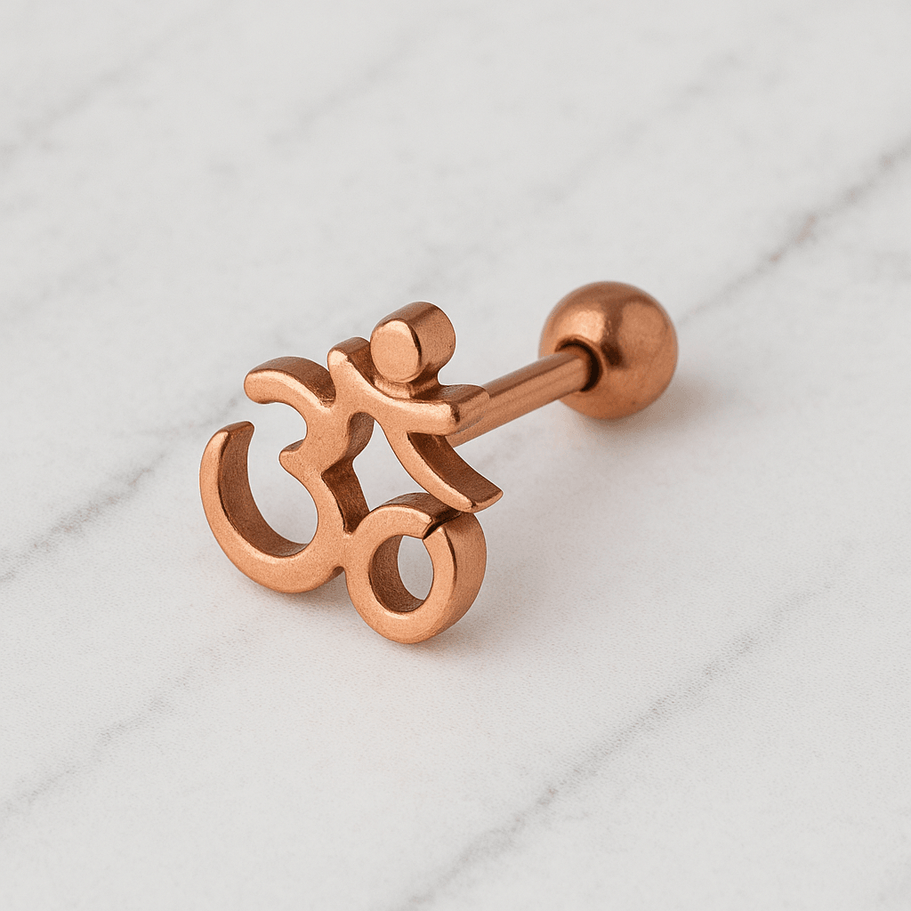 316L Surgical Steel Classic Ohm Ear Stud
