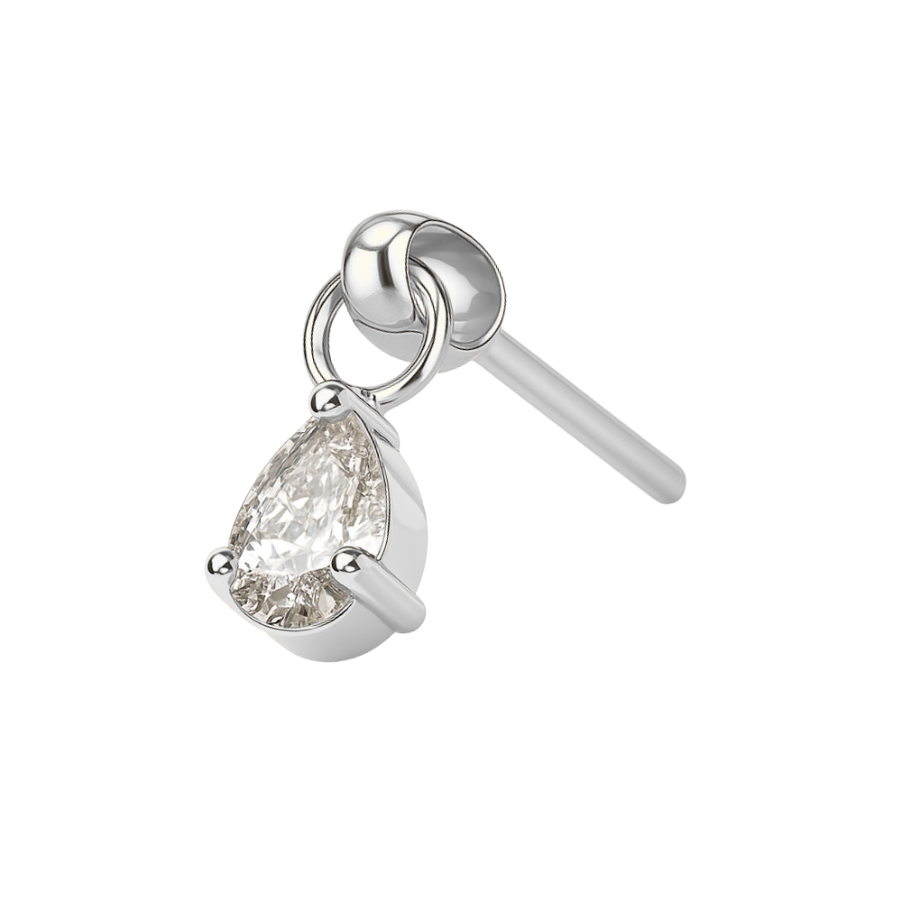 G23 Titanium Tri-Cut Crystal Drop Threadless Top
