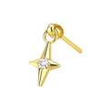 G23 Titanium CZ Jewelled Twinkle Star Drop Threadless Top