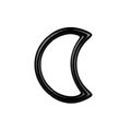 316L Surgical Steel Crescent Cut Segment Clicker Ring
