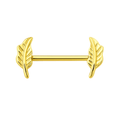 316L Surgical Steel Floral Leaf Nipple Bar