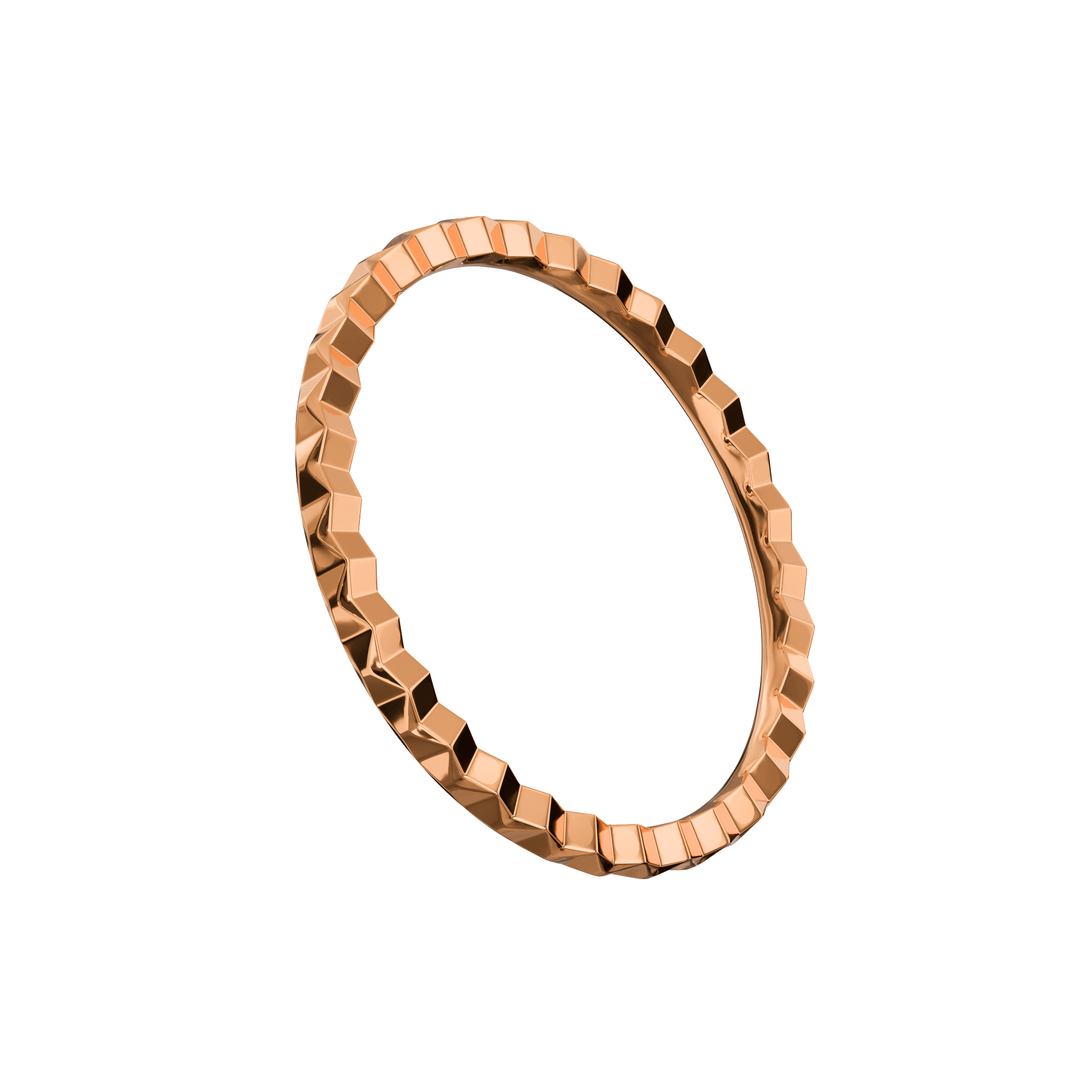 925 Sterling Silver Pyramid Cuts Nose Hoop Ring