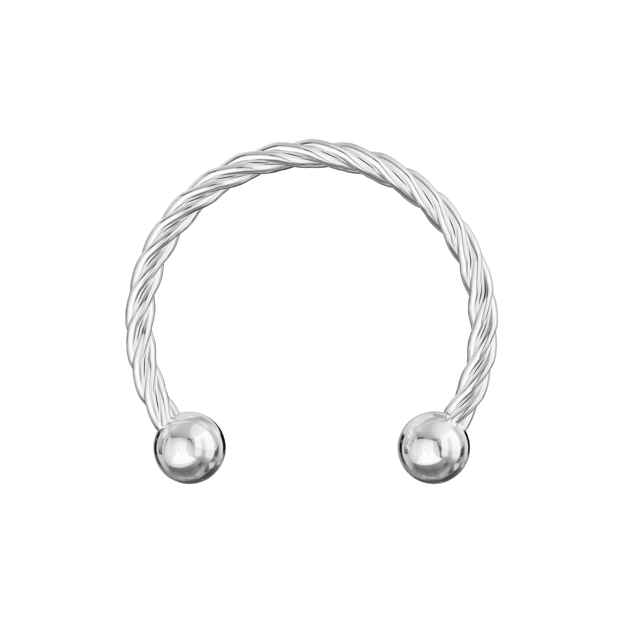 316L Surgical Steel Flexible Surgical Steel Twisted Circular Barbell