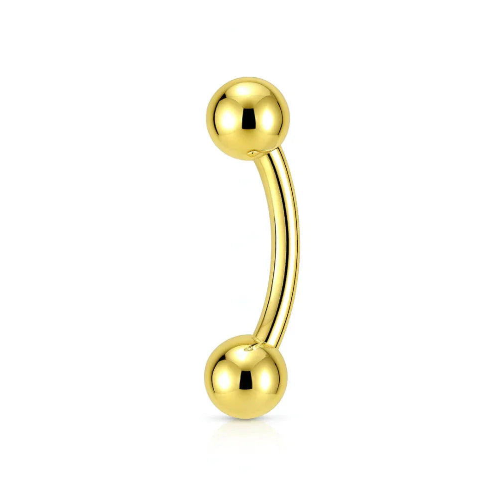 G23 Titanium Plain Eyebrow Bar With Ball