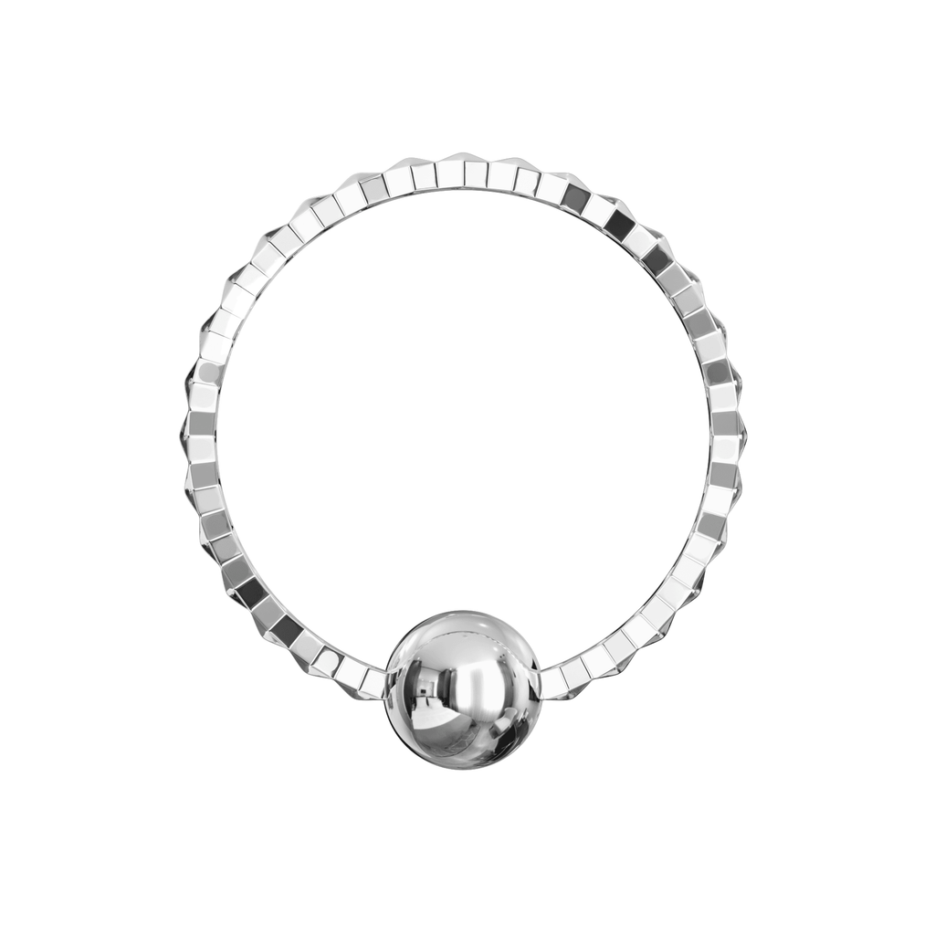 925 Sterling Silver Laser Cut BCR Design Nose Hoop Ring